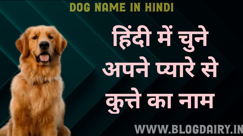 Cute Hindi Dog Names