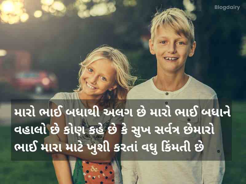 250+ ભાઈ બહેન કોટ્સ ગુજરાતી Brother And Sister Quotes in Gujarati Text | Shayari