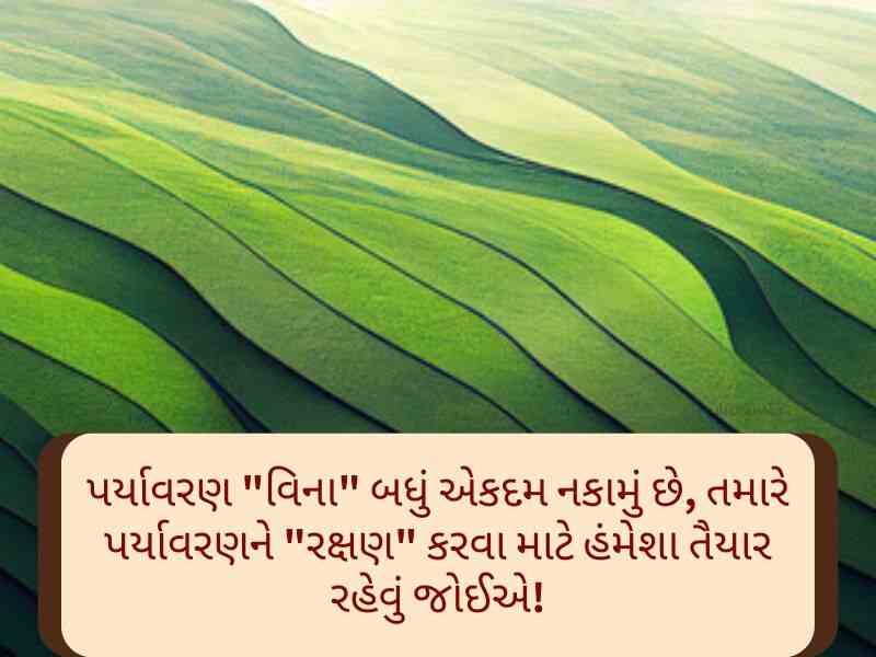 70+ Best પર્યાવરણ પર કોટ્સ Environment Quotes in Gujarat Text | Shayari | Wishes